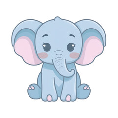 Obraz premium Elephant emoji on transparent png background