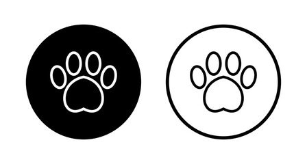 Paw icon logo design. paw print sign and symbol. dog or cat paw