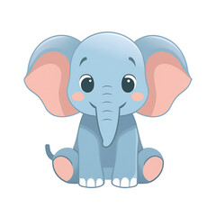 Fototapeta premium Elephant emoji on transparent png background