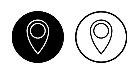 Pin icon logo design. Location sign and symbol. destination icon. map pin