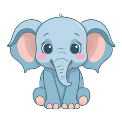 Fototapeta premium Elephant emoji on transparent png background