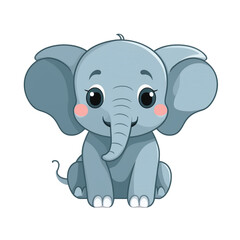 Naklejka premium Elephant emoji on transparent png background