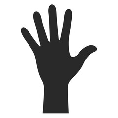 Waving Hand silhouette vector illustration