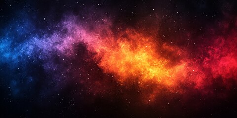 Dark grainy color gradient background, purple red orange blue black colors banner poster cover abstract design, Generative AI