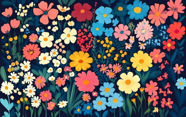 Vintage floral texture art background
