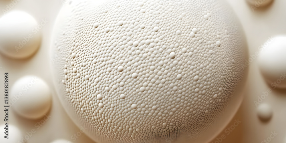 Poster light beige spherical carbon textures with a subtle, smooth finish. minimalist patterns for a clean 