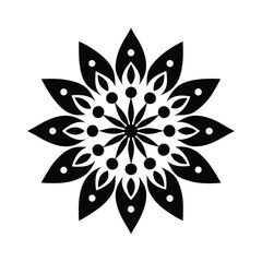 Obraz premium black and white abstract flower