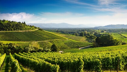 Fototapeta premium green vineyard landscape