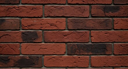 Obraz premium Rustic Brick Wall Texture Crimson And Charcoal Brickwork Aged Brick Surface Detail Deep Red Brick Wall Pattern Textured Brick Background AI Generated