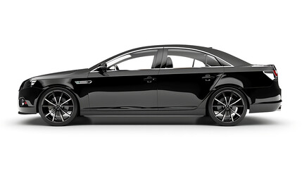 Obraz premium black car isolated on white background