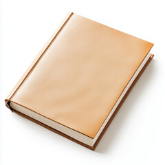 Blank notebook and old book with empty pages isolated on white paper