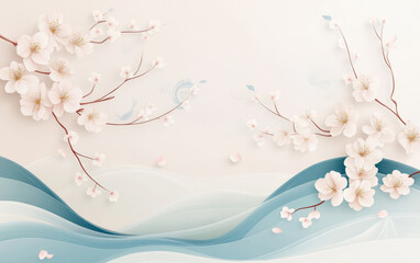 Vintage floral texture art background
