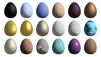 Set 3D jaj wielkanoc pisanki © Katarzyna