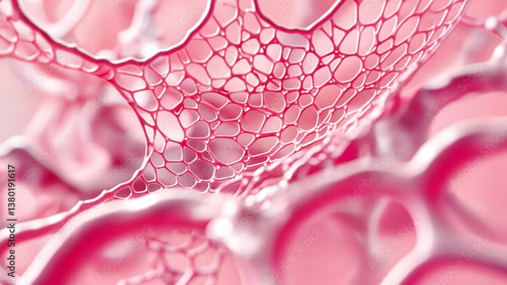 Poster microscopic marvel: cellular structure revealed:a detailed microscopic view of a network of cells. a