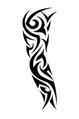 Arm sleeve tattoo vector illustration on a white background.