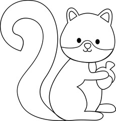 Squirrel illustration. 