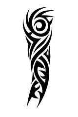 Naklejka premium Arm sleeve tattoo vector illustration on a white background.