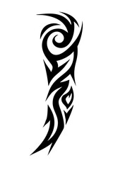 Arm sleeve tattoo vector illustration on a white background.