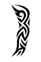 Arm sleeve tattoo vector illustration on a white background.