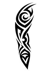 Arm sleeve tattoo vector illustration on a white background.