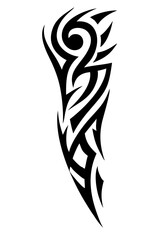 Arm sleeve tattoo vector illustration on a white background.
