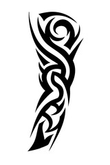 Arm sleeve tattoo vector illustration on a white background.