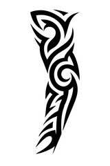 Naklejka premium Arm sleeve tattoo vector illustration on a white background.
