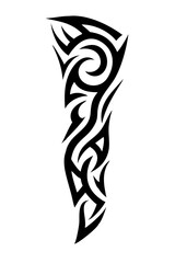 Arm sleeve tattoo vector illustration on a white background.