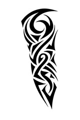 Arm sleeve tattoo vector illustration on a white background.