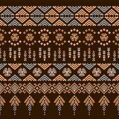 Geometric patterns for Thai silk weaving or decorative wallpaper or background