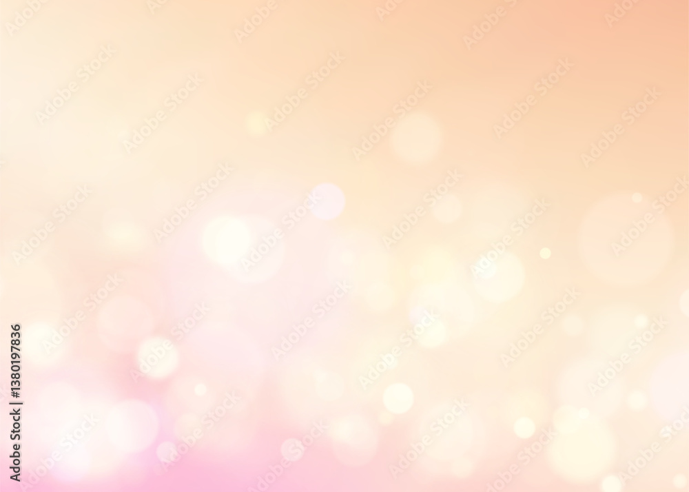 Poster Summer bokeh background.Blurred bokeh circles.Cute bokeh background.