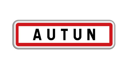 Panneau de Autun, Saône-et-Loire, Bourgogne-Franche-Comté