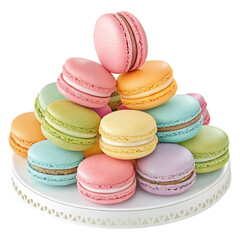Obraz premium colorful macaroons on white background