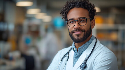Obraz premium disability nurse performing genetic counseling for a patient with an extremely rare disease