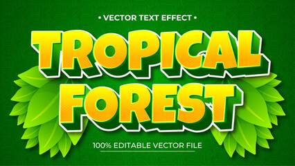 3D Tropical Forest text effect Editable text effect
