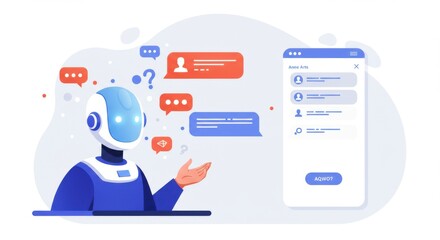 AI-Driven Chatbot Interface with Floating Messages and Smart Suggestions