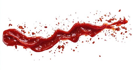 Fototapeta premium A splash of ketchup or hot pepper sauce