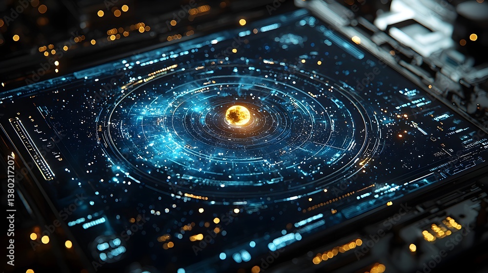 Poster holographic solar system interface for spacecraft navigation and