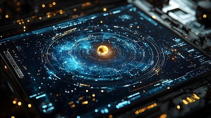 Holographic solar system interface for spacecraft navigation and