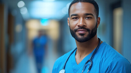 a disability nurse using AI-powered diagnostics to track a disabled patient health