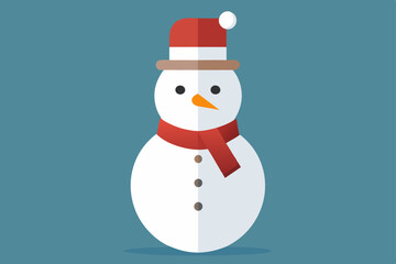 snowman with christmas tree