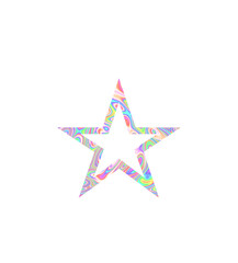 A vibrant holographic stars overlay featuring a dreamy, futuristic aesthetic. Perfect for adding a magical touch to digital designs, social media graphics, poster, and creative projects.