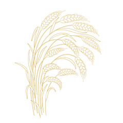 Wheat Sheaf Vector Hand-Drawn Illustration