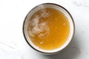 bone broth in the bowl