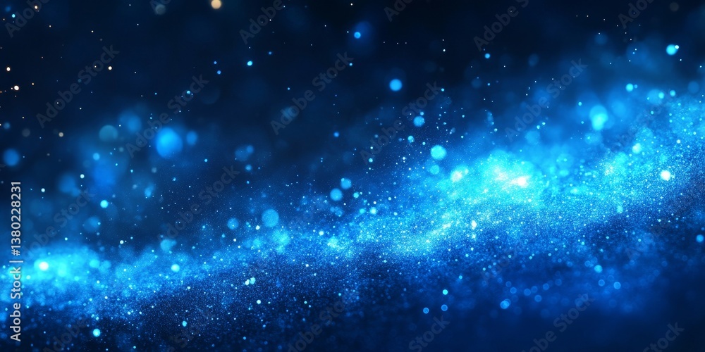 Poster blue gradient background grainy glowing blue light on dark backdrop noise texture effect banner head