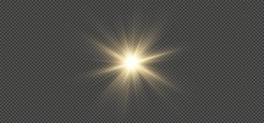 A bright flash. An explosion of yellow light. Rays of sun. A glare of light.