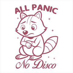 Raccoon T shirt design