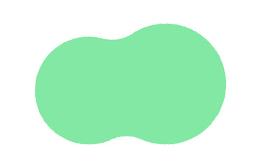 手描きのシンプルでおしゃれな 緑色の抽象的な形 - 背景やフレームなどの装飾素材 Blob