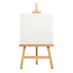 Blank canvas on easel, ready for artistic expression and creativity