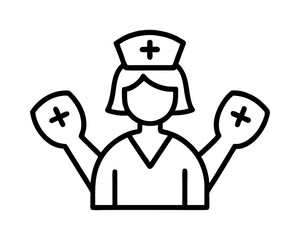 nurse doctor staff symbol vector